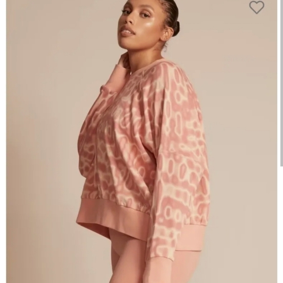 NWT Adidas x 11 Honoré Sweatshirt, Oversized, Halo Blush, 1X - Picture 1 of 16